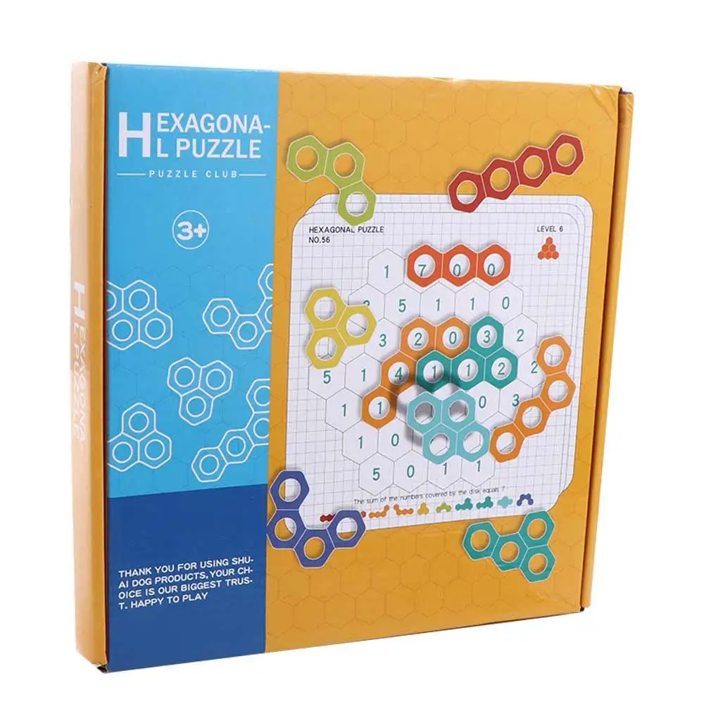 Puzzle a nido d'ape a nido d'ape Giocattoli educativi colorati Giochi di abbinamento di forme digitali Giocattoli educativi matematici Montessori