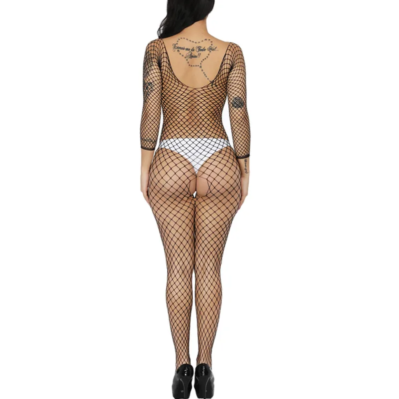 Ladies Bodystockings Sexy Women\'s Underwear Open Crotch Catsuit Bodysuit Mesh Fishnet Tights Erotic Lingerie Sleepwear Jumpsuit