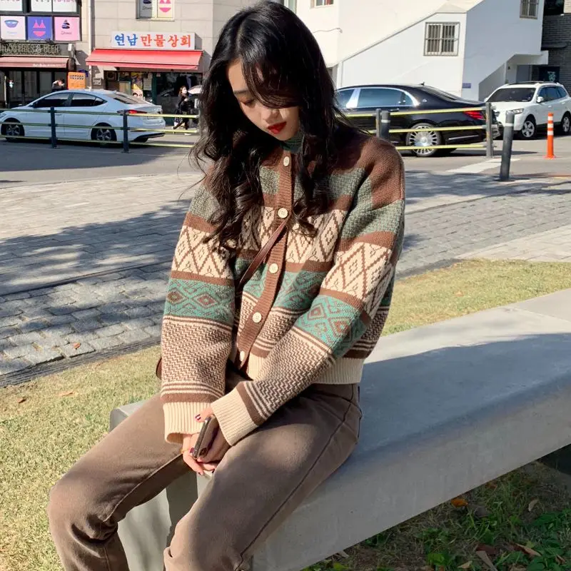 

Dongguan Daliang Women's Knitted Sweater ey Lazy Aalyptic Sle Long Sve round Ne Cardigan Coat for Autumn Winter