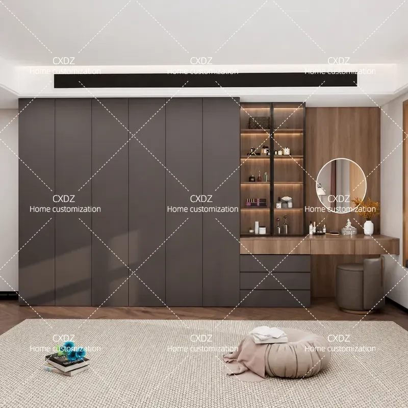 2025 New Solid Wood Wardrobe Simple Modern One Door Floor to Ceiling Design for Small Apartment Bedroom Home Cloakroom