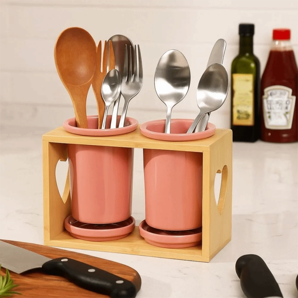 Porte-baguettes en céramique multifonction, Anti-moisissure, support de rangement de couverts ménagers, porte-vaisselle de grande capacité, support à vaisselle