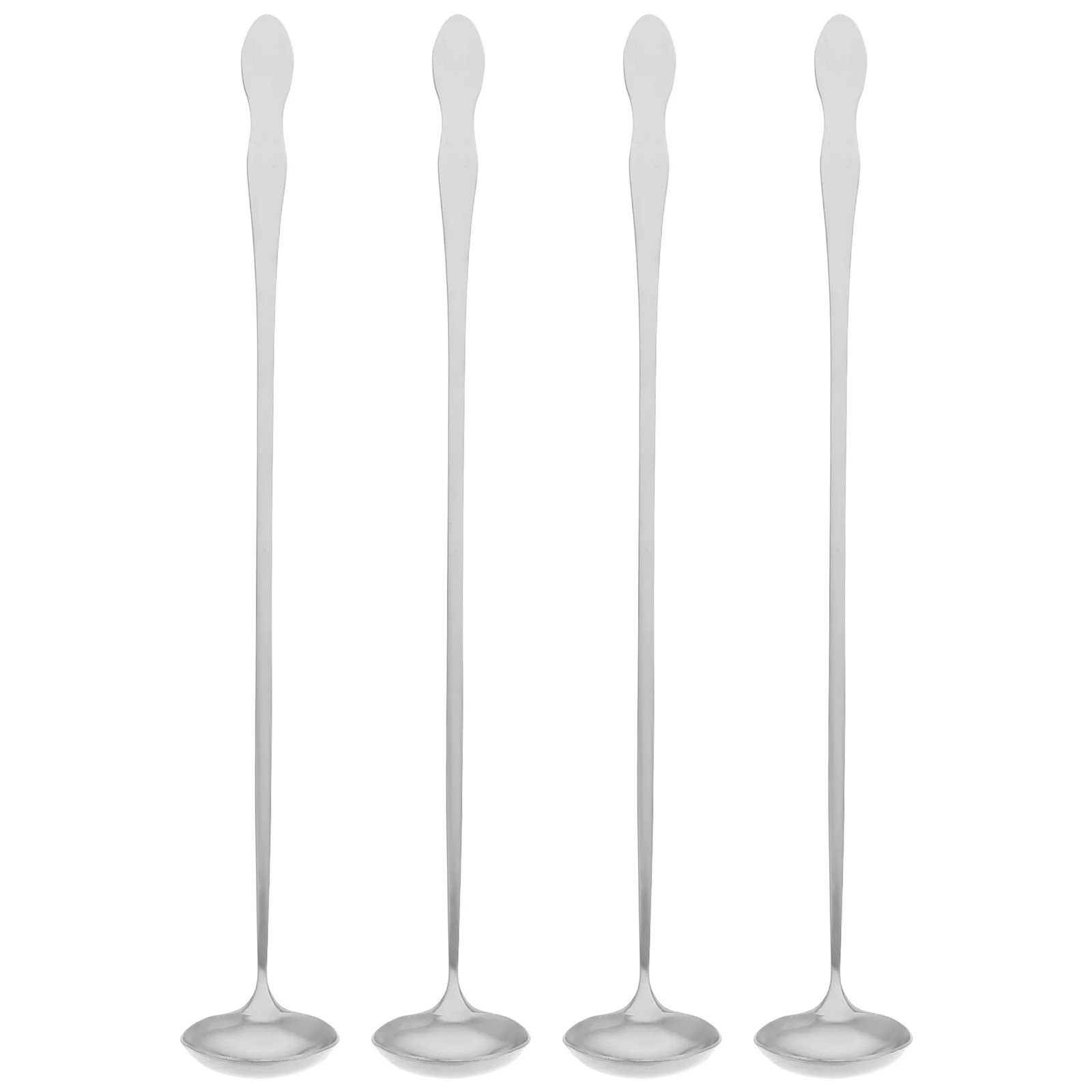 

4Pcs Stainless Steel Ladle Wide Scoop Deep Soup Spoon Long Handle for Hot Pot Serving Mixing Coffee Stirring Stirring Spoon