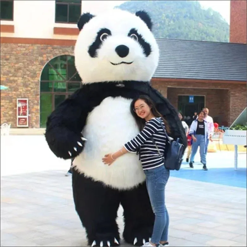 200cm 260cm 공기 풍선 팬더 마스코트 의상 파티 광고 할로윈 성인 Fursuit 재미 있은 마스코트 의상 동물 의상