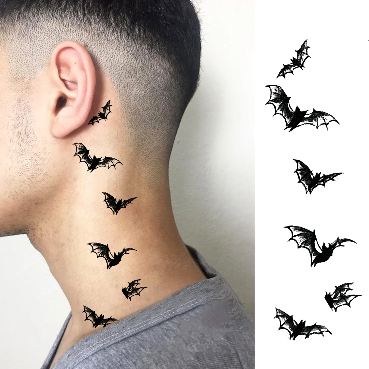 1 Blatt temporäres Tattoo mit Drachen- und Skorpion-Motiv, cooles Tier-Tattoo für Männer, Handrücken, Wade, temporäre Fake-Tattoo-Aufkleber, wasserfest, realistisches Tattoo