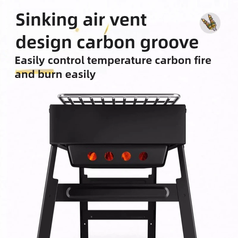 가정용 바베큐 랙 휴대용 접이식 무료 설치 바베큐 그릴 작은 바베큐 도구 야외 바베큐 전기 철판