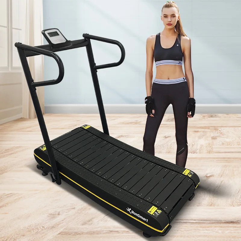 Under Desk Walking Treadmill Running Machine Fitness Easy to Manual Treadmill Curved Folding Home Treadmill