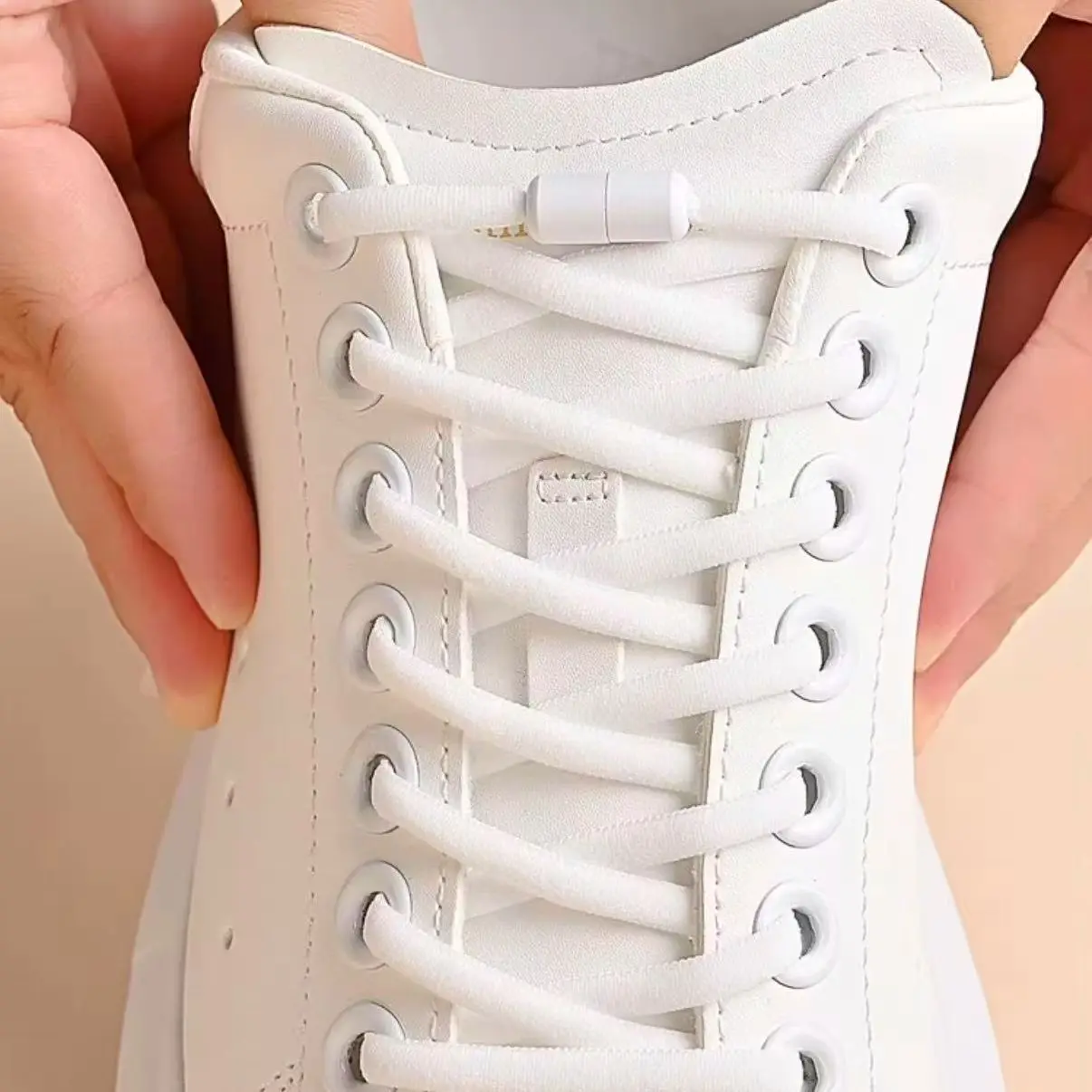 Elastic No Tie Shoelaces Semicircle Shoe Laces for Kids and Adult Sneakers Shoelace Quick Lazy Metal Lock Laces Shoe Strings