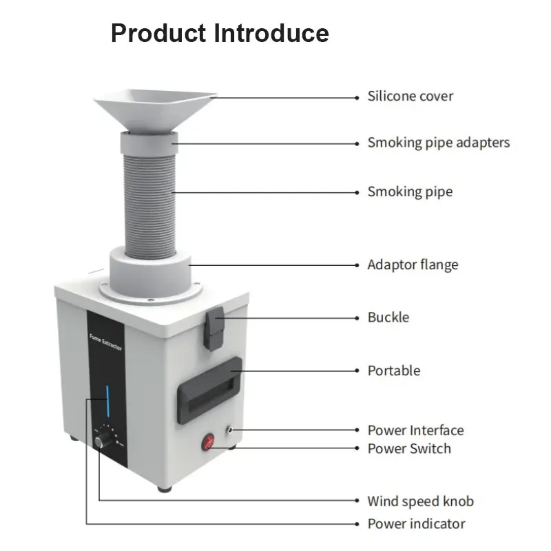 50w Laser Smoke Purifier Fume Extractor Smoke Solder Welding Absorber For Laser Engraving Machine CNC Machine Dust Extractor