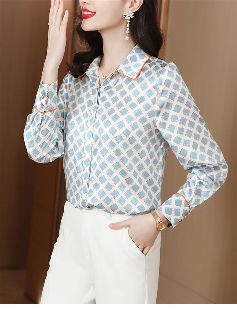 FANIECES S-4XL Blouse Spring Long-sleeved Top Basic Blouses For Woman Casual Ladies Shirts Korean Fashion Female Clothes 6820