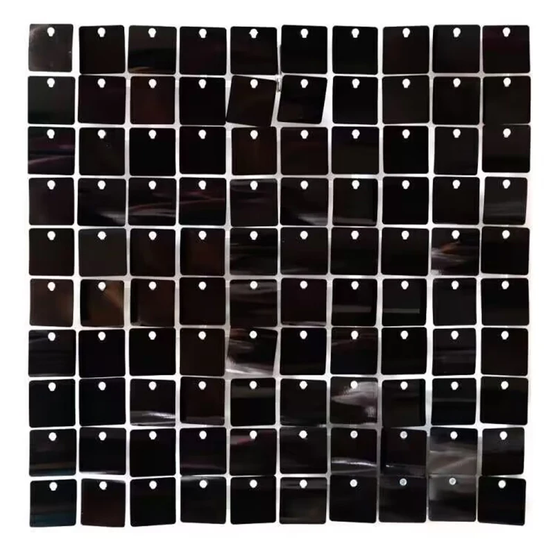 24 Zwarte Sequin Achtergrondpanelen – 180x120 Cm – Glanzend En Stijlvol – Voor Feesten, Halloween En Fotoshoots