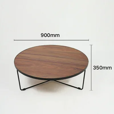 Black Iron Leg Coffee Table Simple Modern Side Table Iron Art Corner Table  Reading Tea Solid Wood Counter Top