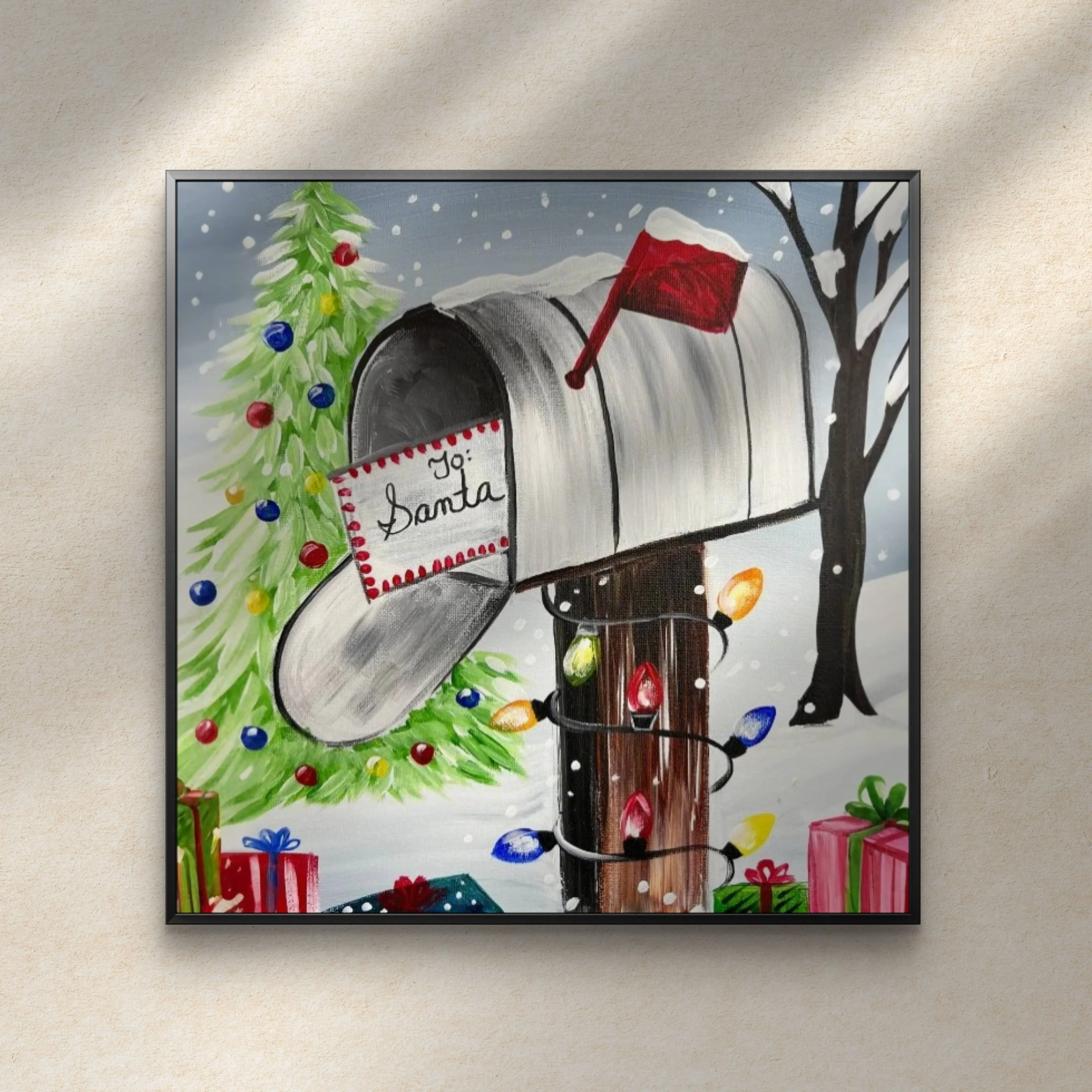 

Paintopia Paint By Numbers Kit For Adult Christmas Vibe Santa's Mailbox Oil Painting By Number Unique Gift Home Decor AI Art