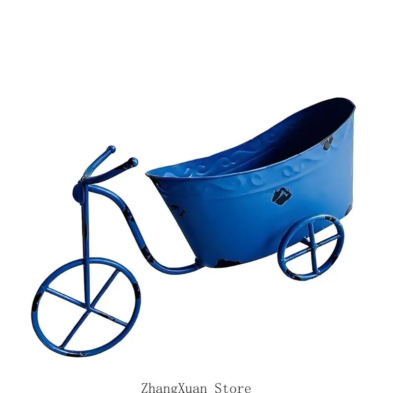 Robuster Metall-Gartenwagen, Pflanzgefäß-Halter für Blumen und Kräuter, 3 x – Detail 8