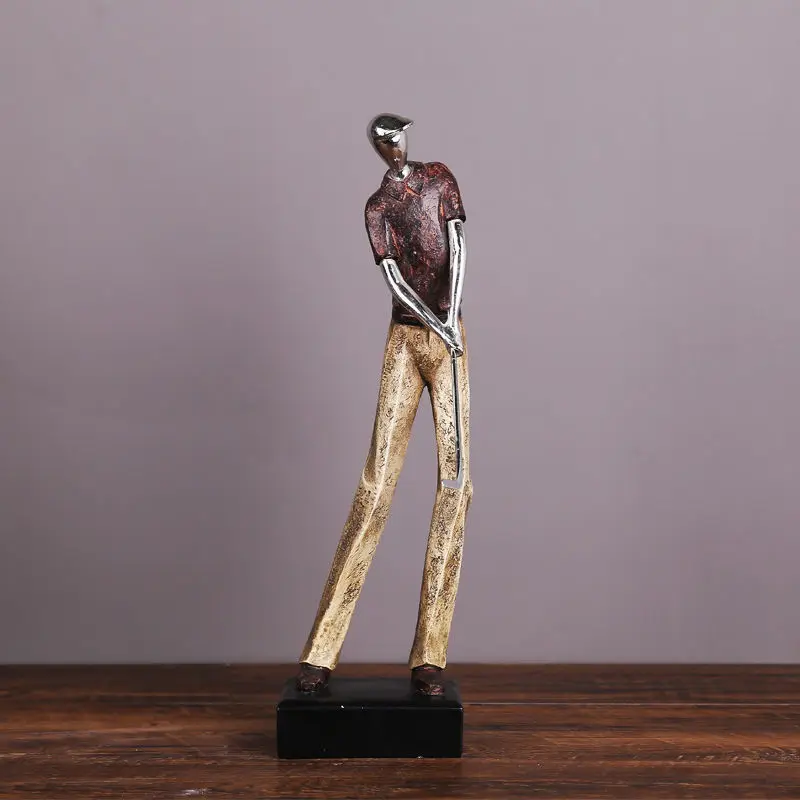 

Creative Golf Character Resin Handicrafts Study Room Model Room Store Statue Decoration Home Living Room Shelf Figurines Crafts