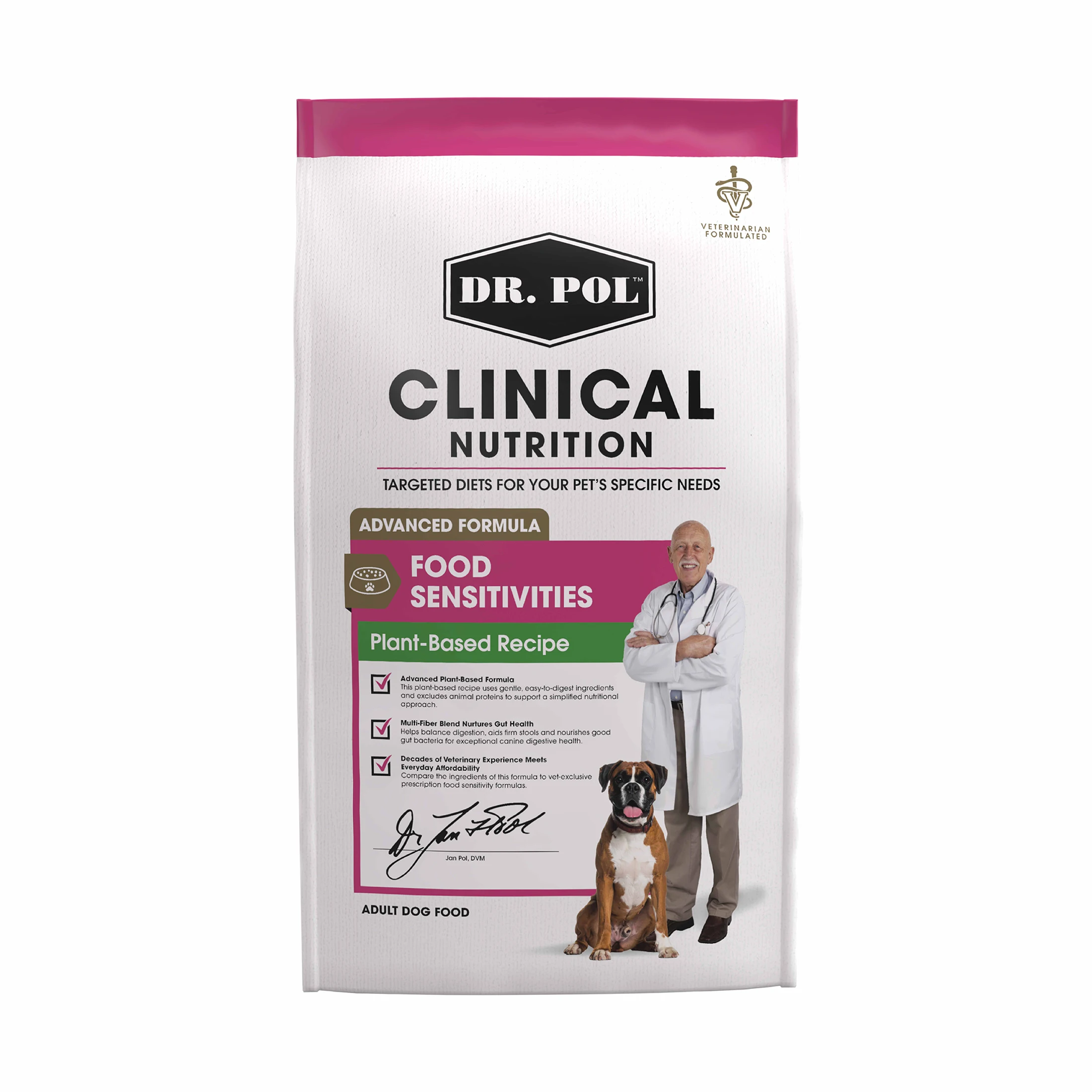 Clinical Food Sensitivities Advanced Plant-Based Hypoallergenic Adult Dog Food 24 lb