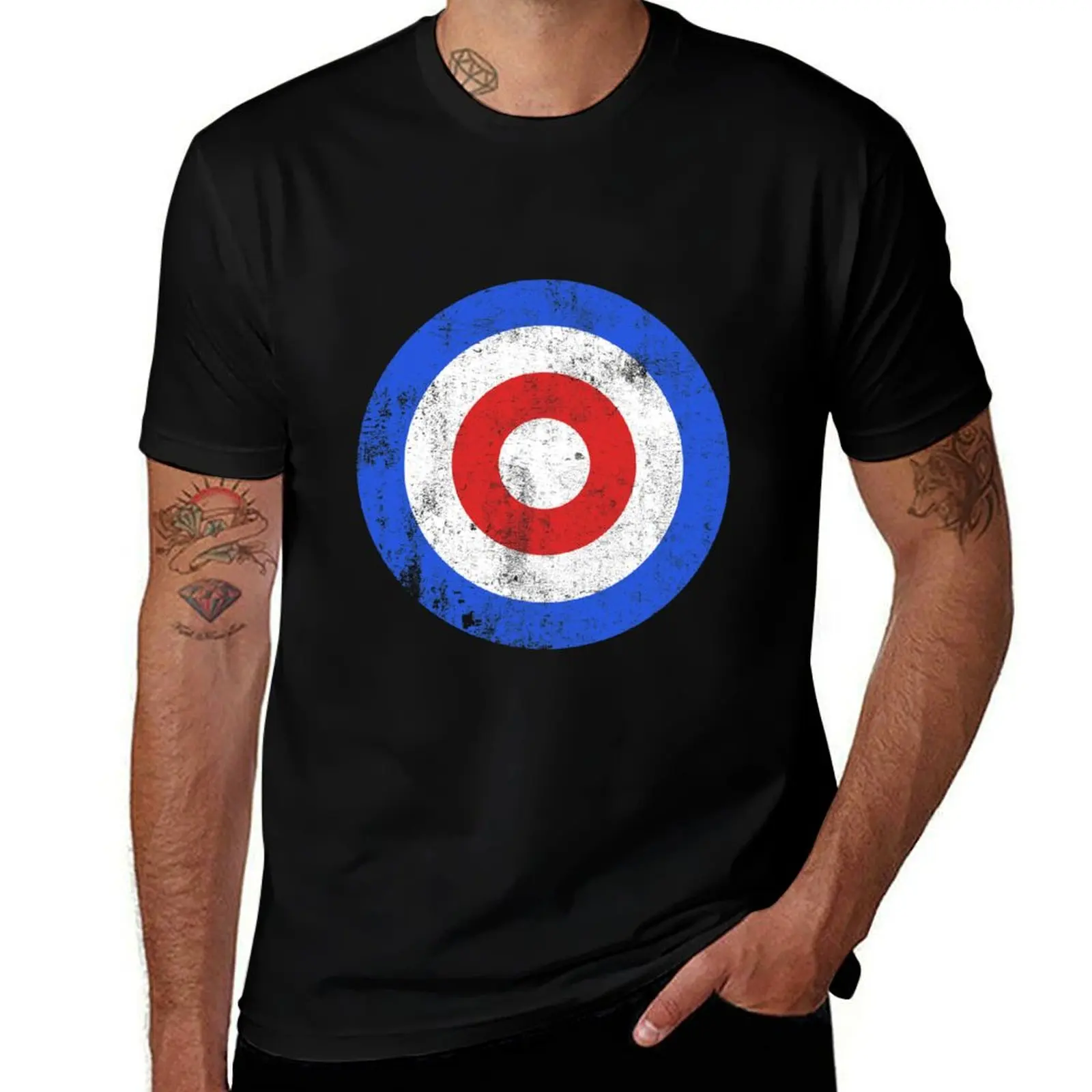 Curling Target Wintersport vintage look T-Shirt Basic Daily Outfit Short Sleeve Tee