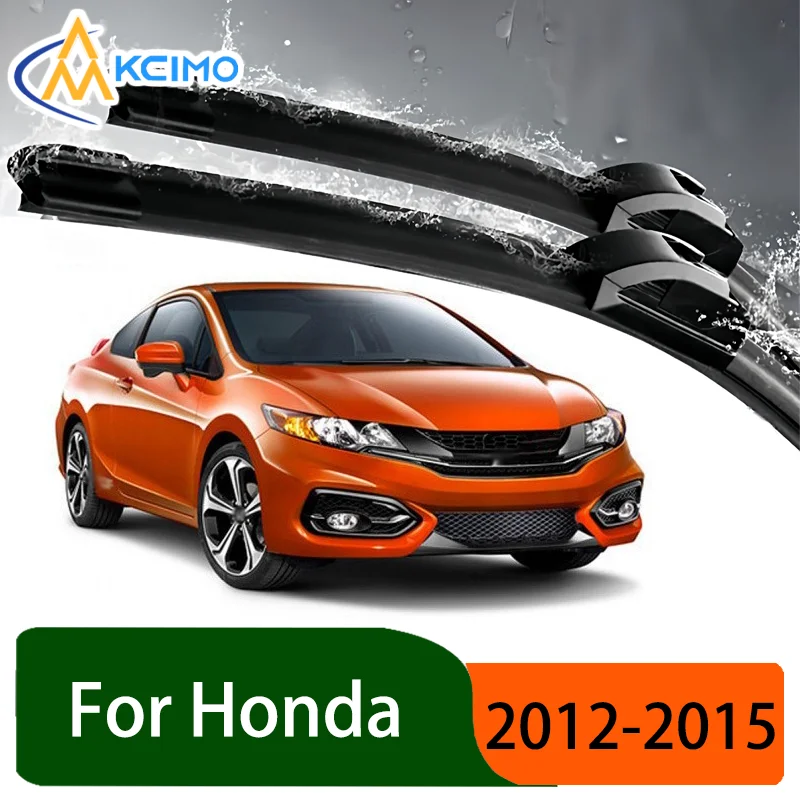 

Silent Black Front Wiper Blades Set for Honda Civic 9 2012-2015 2013 2014 Auto Windscreen Windshield Window Wiper Accessories
