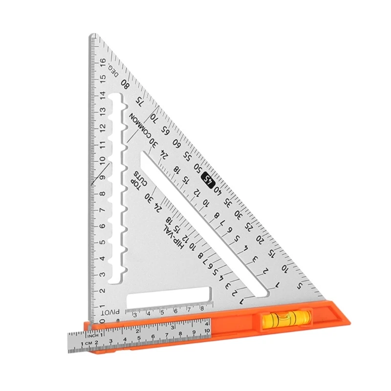 Multifunctional Woodworking Square with Level Aluminum Alloy  Ruler Gift