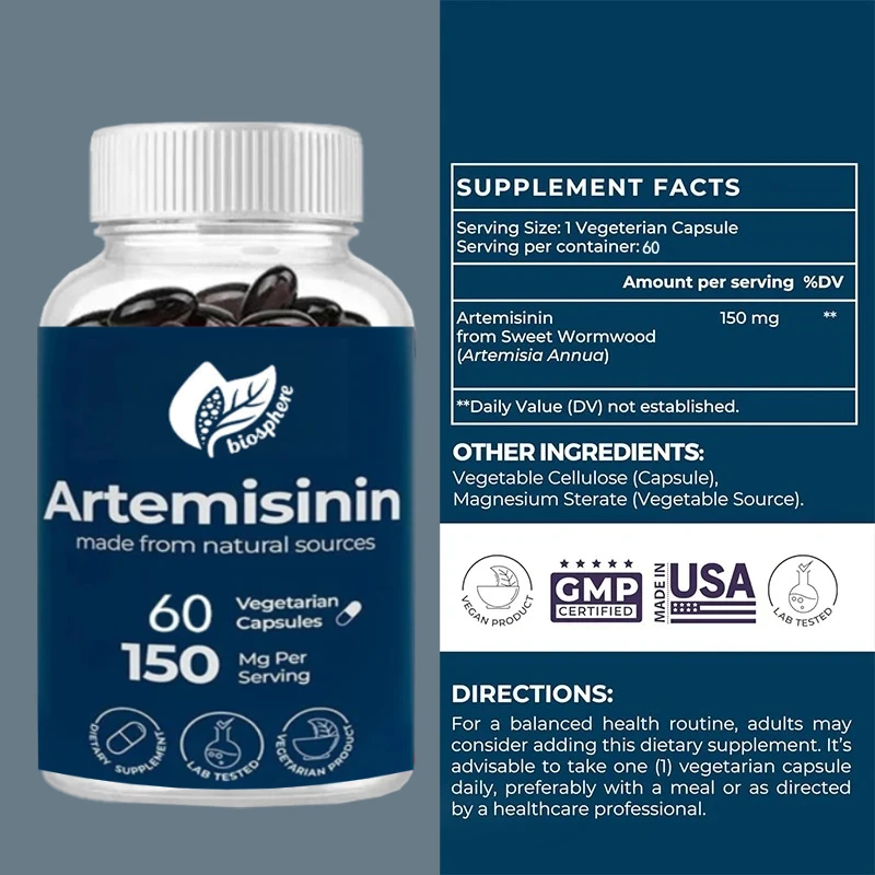مكمل أرتميسينين 150 مجم - مستخلص من سويت موجورت، 60 كبسولة نباتية للصحة اليومية #2
