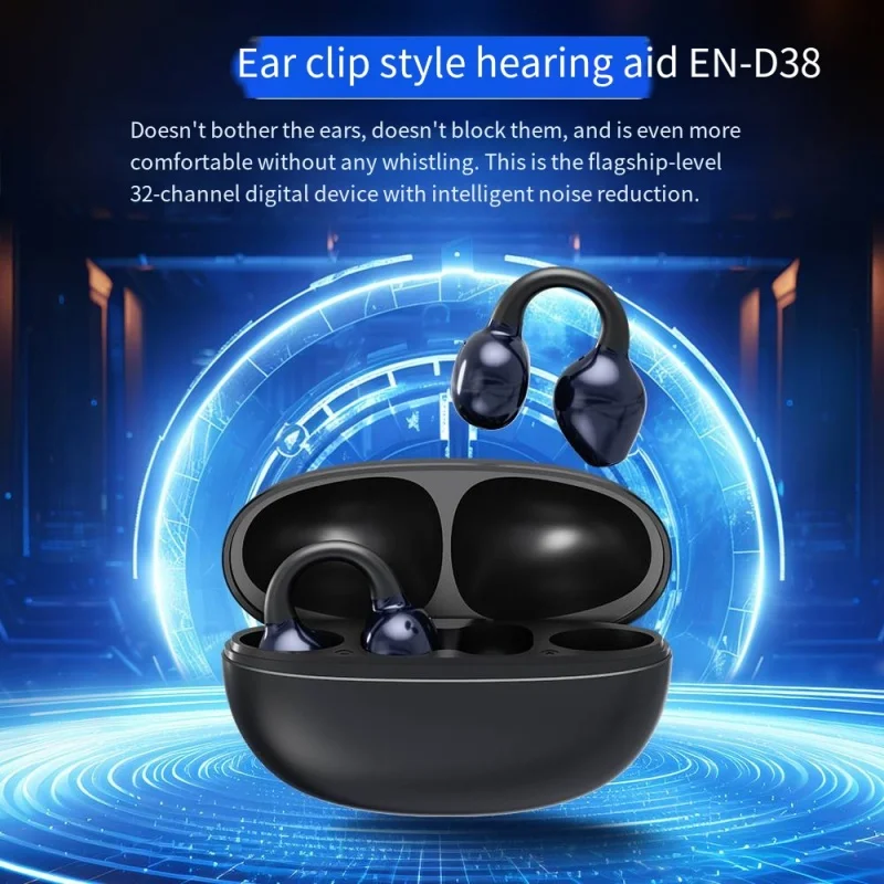 2026 New Adult Digital Hearing Aid With Ear Clips, Rechargeable, Adjustable Vol…