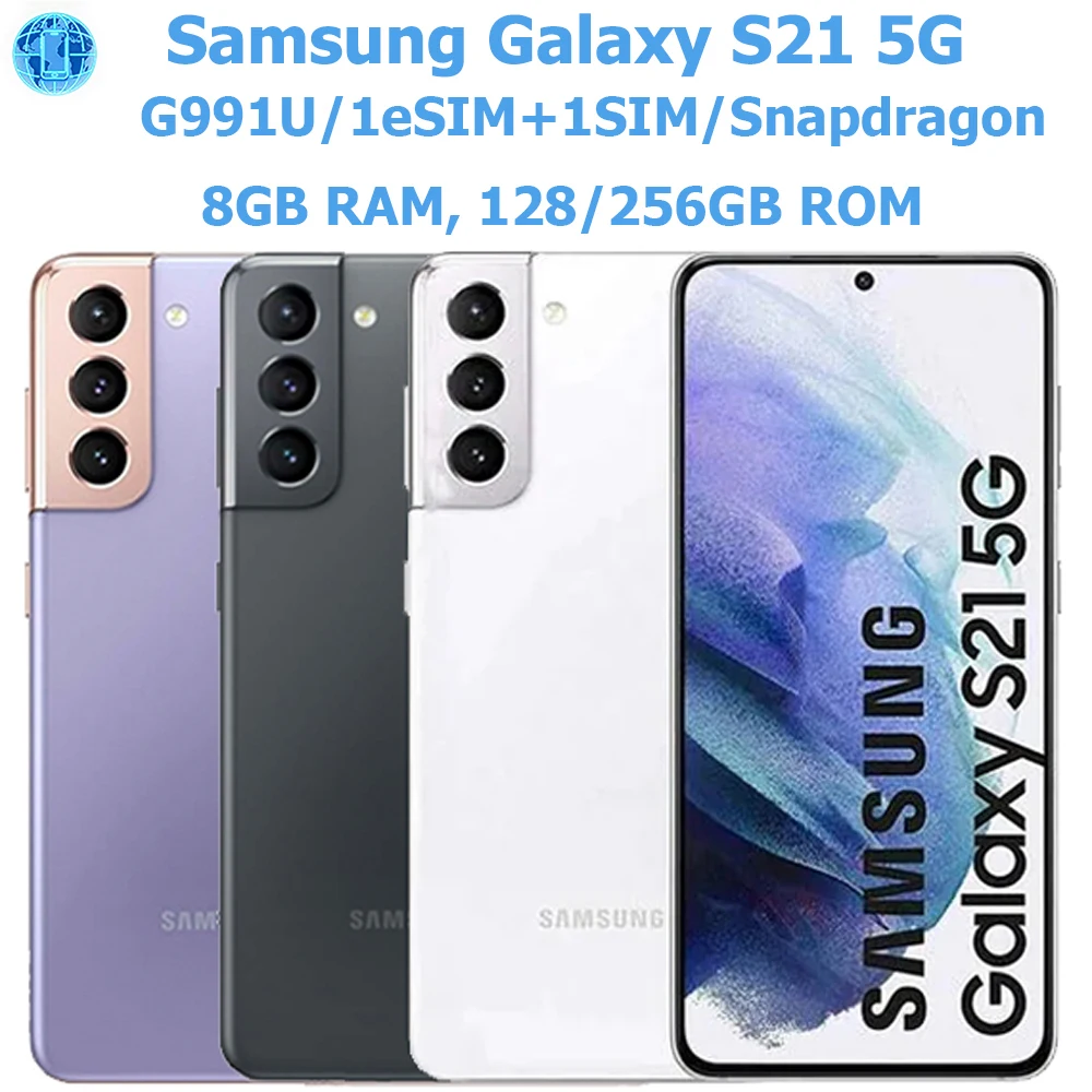 

Samsung Galaxy S21 5G Android Smartphone G9910 6.2-inch Samsung Phone 64MP 4000mAh 25W Snapdragon Eight Core US Version Unlocked
