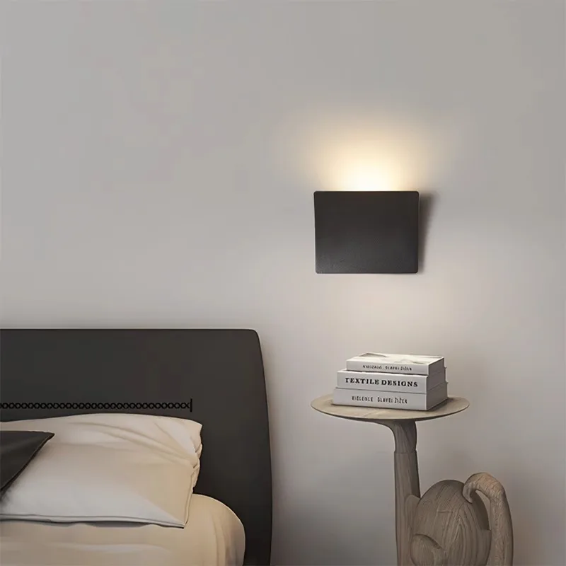 

Bedside square wall lamp AC90-260V simple modern interior decoration Nordic corridor aisle lamp bedroom wall lamp