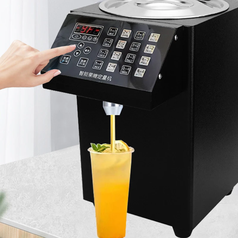 16 Grid Quantitative Fructose Filling Machine Bubble Milk Tea Shop Automatic Electric Syrup Sugar Dispenser Levulose Quantifier