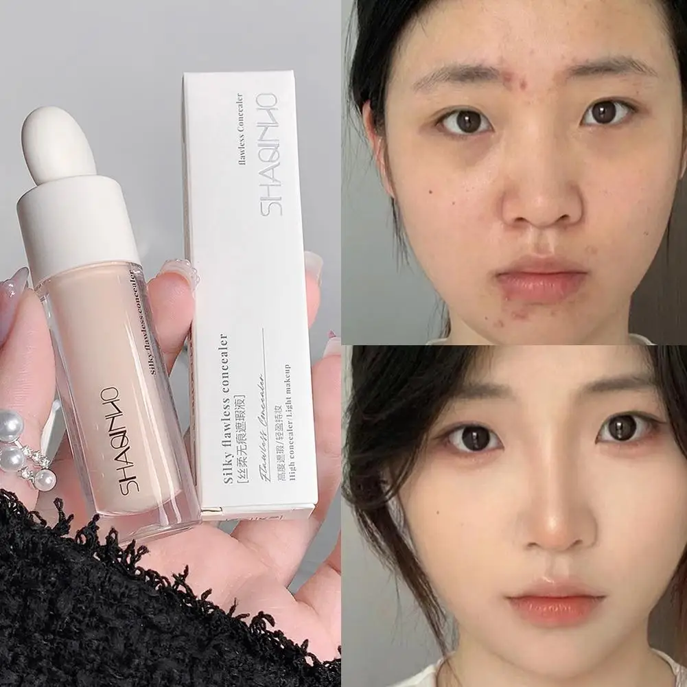 Hoog Bedekkende Concealer Crème Textuur Bedekt Acne Markeert Donkere Kringen Gezicht Make-Up Vloeibare Concealer Blijvende Helderder Gezicht Cosmetica