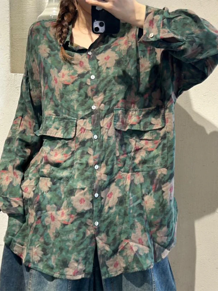 Amax LuluE 2026 Vintage clásico diseño chino Floral Tops señoras moda ocio camisas estampadas mujer primavera blusas elegantes