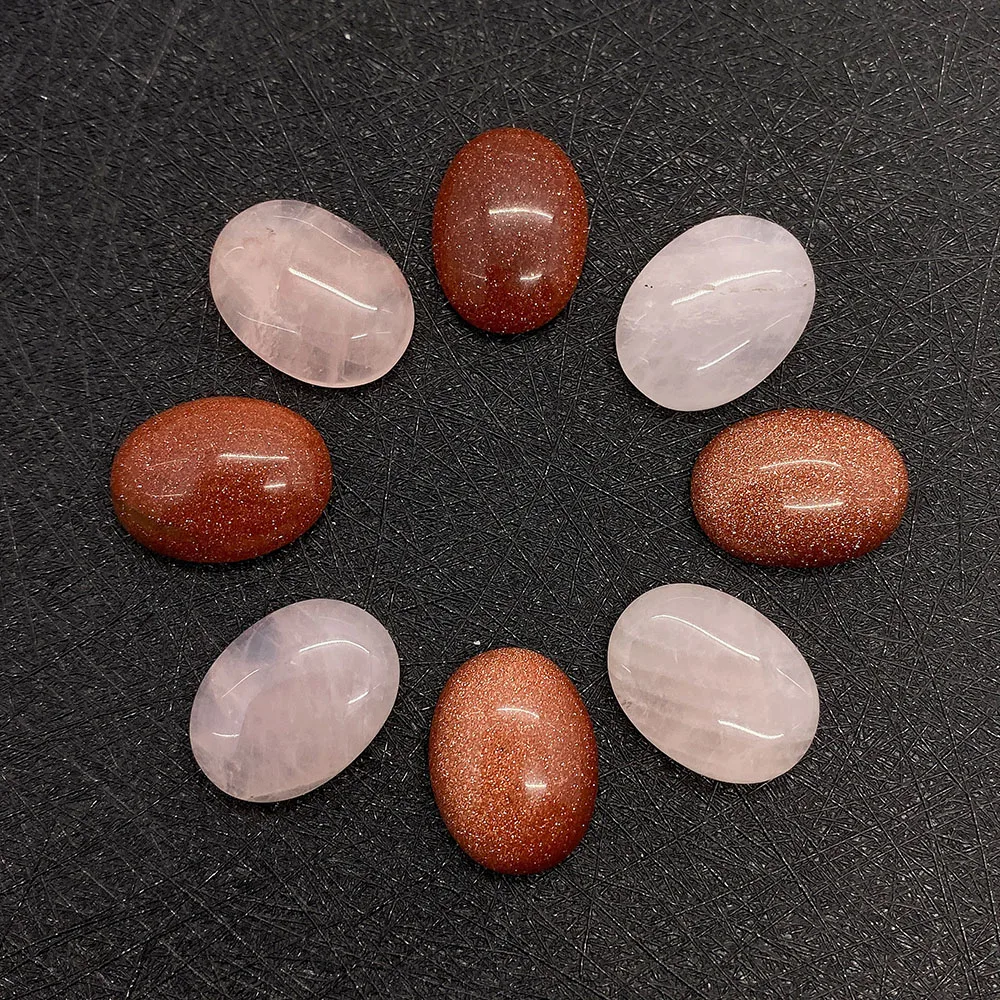 

5pcs Natural Stone Sandstone Blue Sandstone Oval Small Ring Face Spirituality Ladies Jewelry Charm Men Jewelry MakingDIY Jewelry