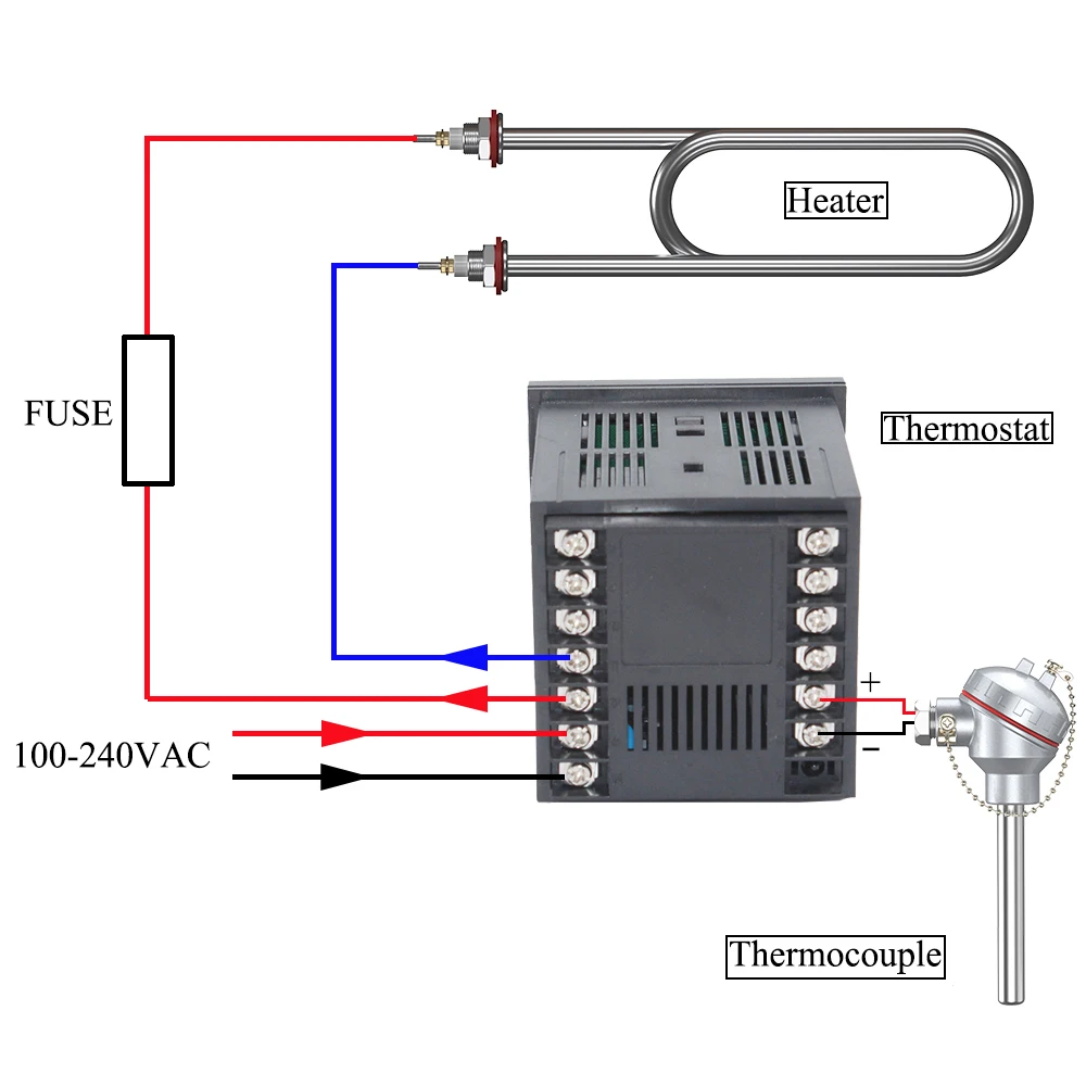 Digital Time Thermostat with Timer function 0-9999s output 220VAC and SSR -50~1372\'C Temperature controller thermal regulator