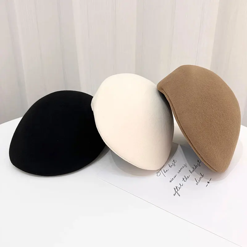 Neue Winter Hohe Qualität Klassische Dicke Wollfilz Vorwärts Kappe Für Frauen Männer Warme Visiere Hut Mode Straße Vintage Chapeu Fedora – Detail 4