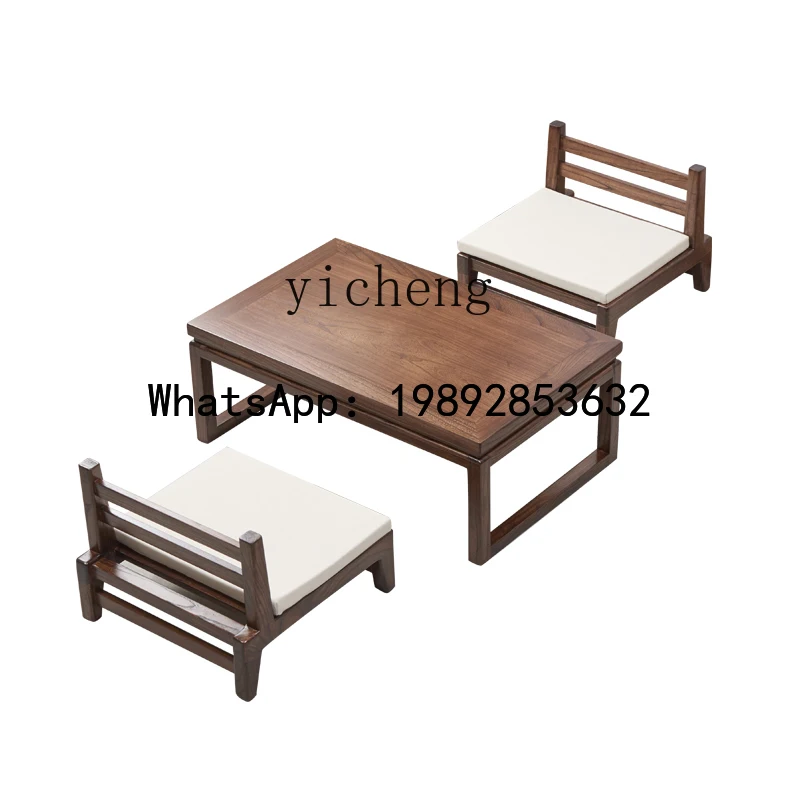 C3 New Chinese-style Solid Wood Bay Window Small Tea Table Modern Simple Kang Table Elm Window Sill Low Table
