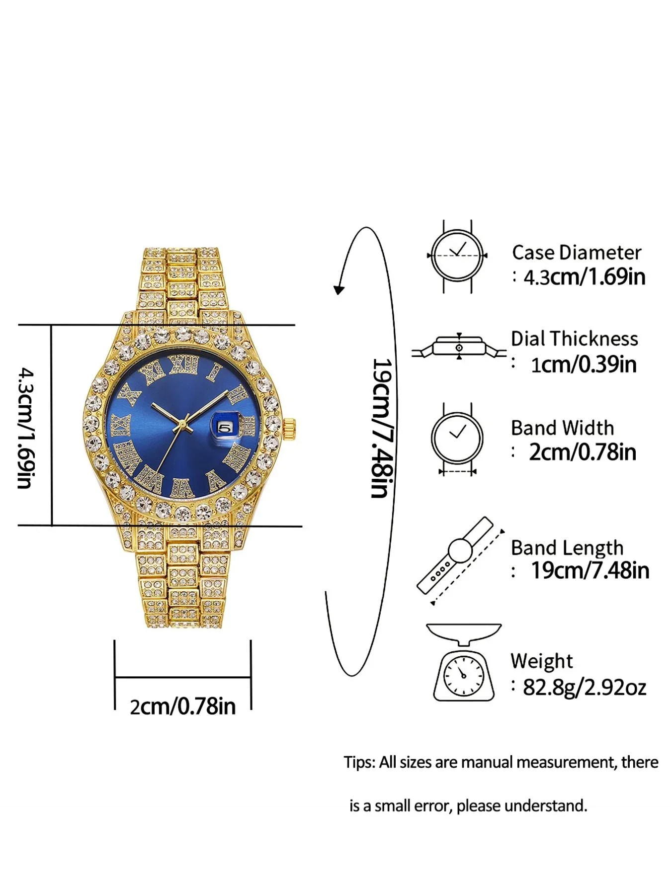 6-Piece Men's Premium Quartz Watch Set with Glass Crystal and Steel Bracelet