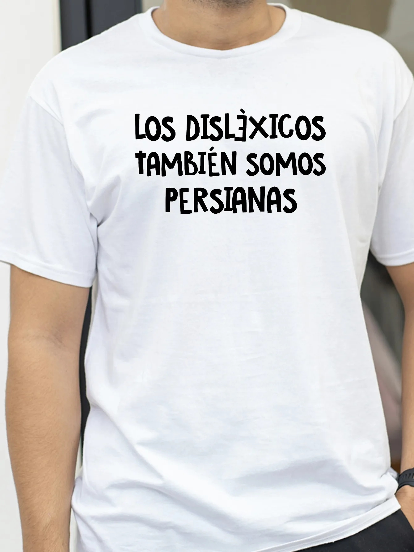 

People with Reading Disabilities Are Also Blind T Shirt Short Sleeve Tees Summer Fashion Tops Spanish Humor Men T-shirts tees