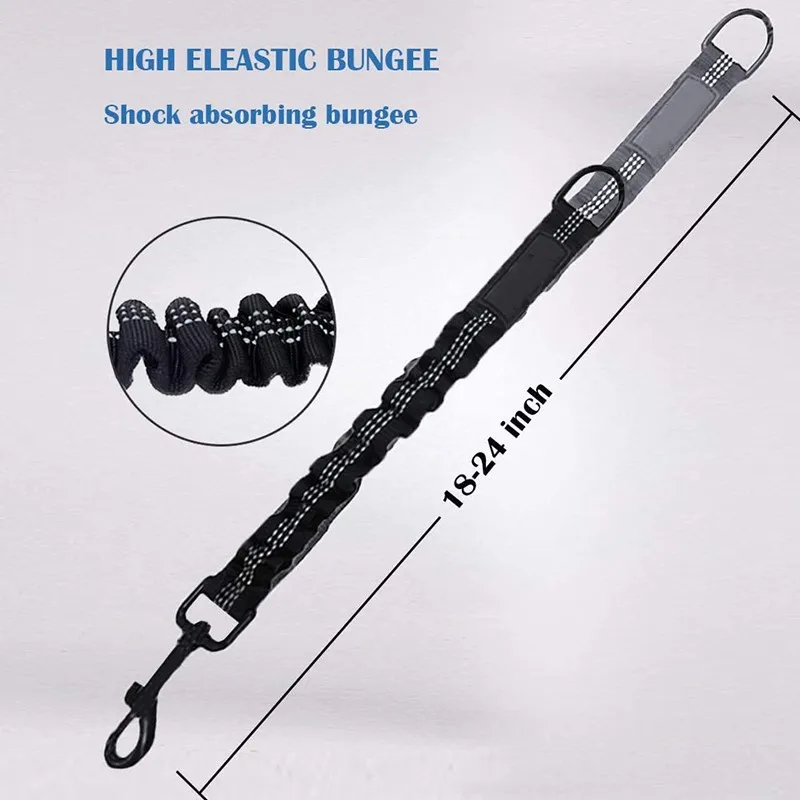 Elastic Buffer Strap for Pet Dog Leash, Explosion-Proof Impact Elastic Band with Insert Buckle for Dog Exercise and Fitness