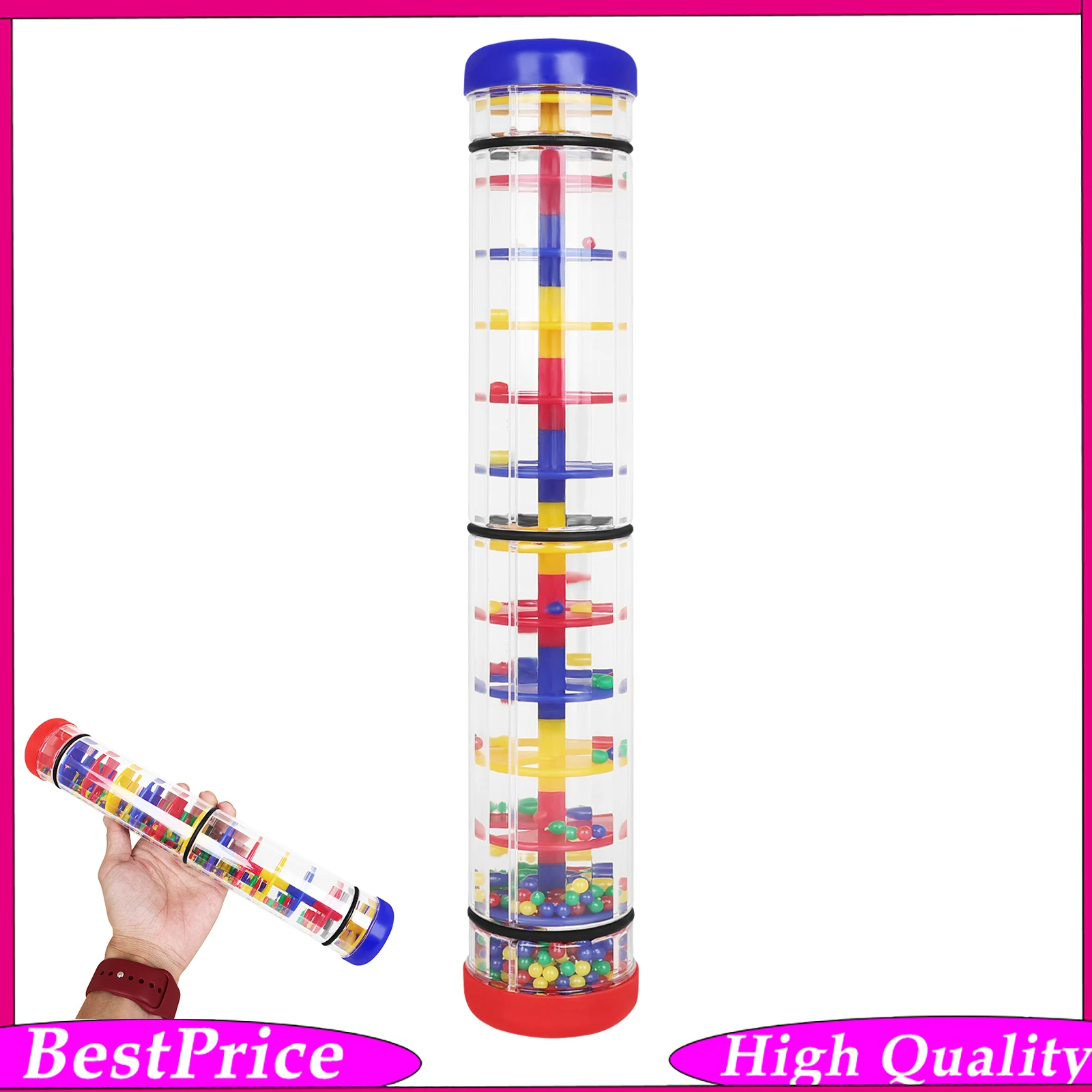 SY-94 Rain Sound Stick Orff Musical Instrument Hand Shaking Rain Sound Maker Early Education Gifts for Classroom Rhythm Training