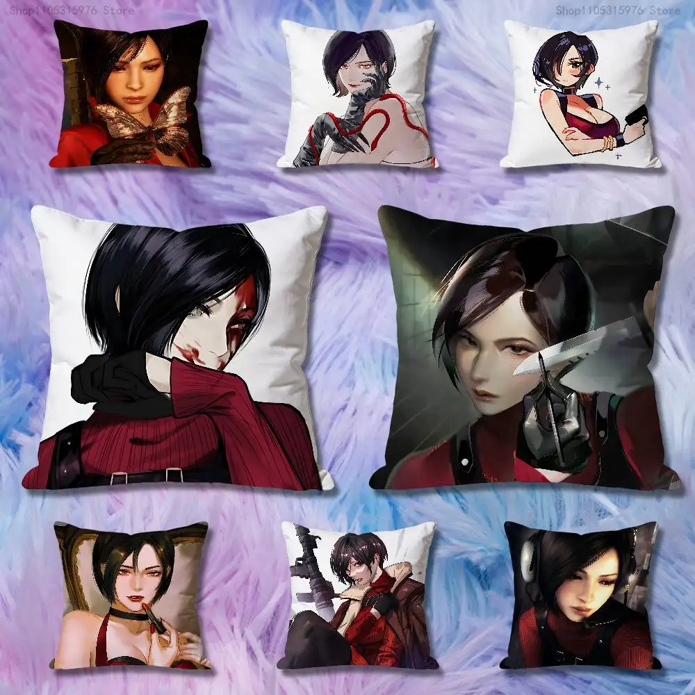 R-Resident E-Evil Ada Wong Cartoon Pillow Cover, 4K HD Printed Cushion Cover case with Various Exquisite Patterns