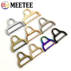 5/10pcs Meetee 25/31/38mm Handbag Metal Buckles Bag Side Clip Buckle Webbing Strap Hanger Connector Clasp DIY Hardware Accessory