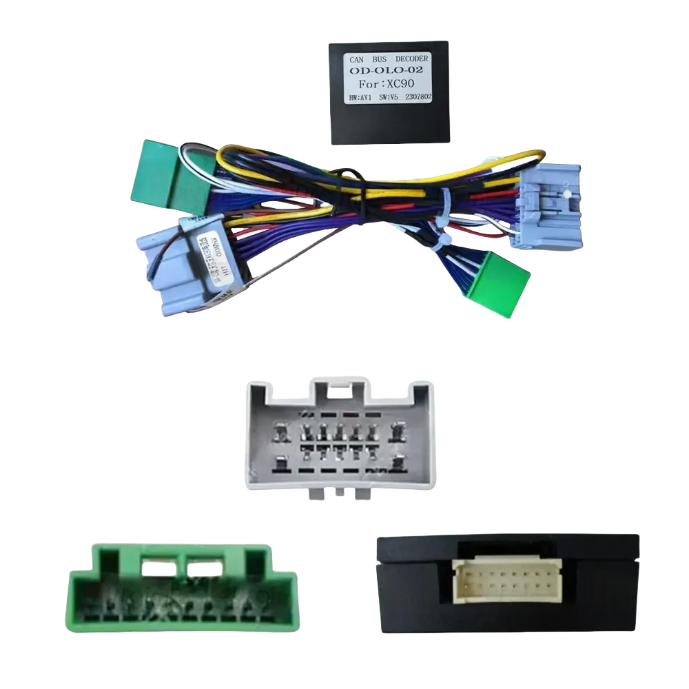 Car Radio Fascias Frame For Volvo XC90 2004-2014 9 inch Stereo Panel Wiring Harness Connector Power view 4