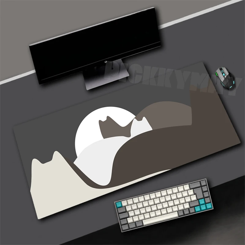 Large Cat Mousepad For PC Big Size Computer Mats 1000x500mm Desk Mat HD Print Mousepads Keyboard Mat Non-slip Rubber Carpet