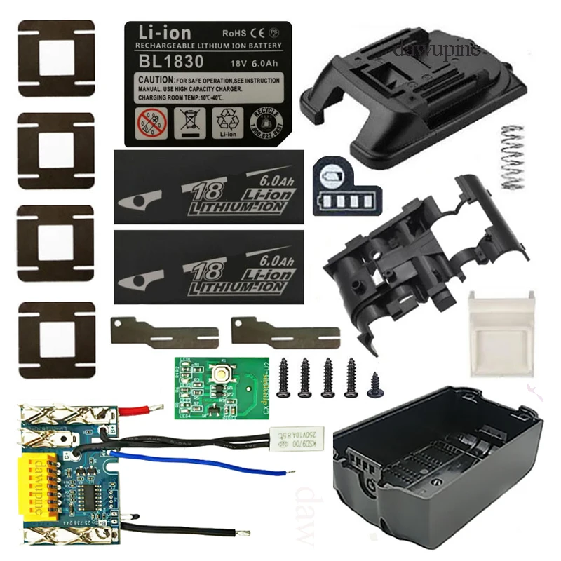 لماكيتا 18 فولت بطارية ليثيوم أيون صندوق شحن حماية لوحة دوائر كهربائية BSM PCBA BL1830 6.0Ah LED مؤشر بطارية أيون الليثيوم