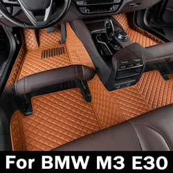 Car Floor Mat For BMW M3 E30 1986~1991 5 Seats Coupé Leather Floor Mats Full Cover Carpet Protector Mud Car Accessories Interior