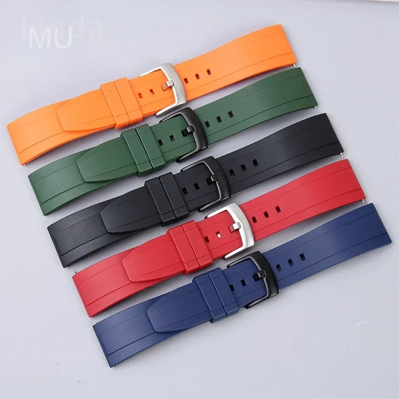 

Universal Silicone WatchBands for Seiko Omega Rolex Casio Tissot Series Waterproof Watch Bracelet Quick Release Strap20 22 24mm