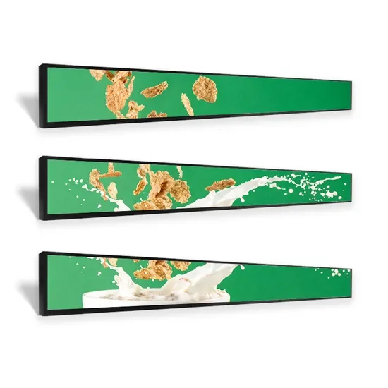 Custom Weatherproof Outdoor LED DisplayIndoor Front Services IP40 Strip Screen Display For Exhibition