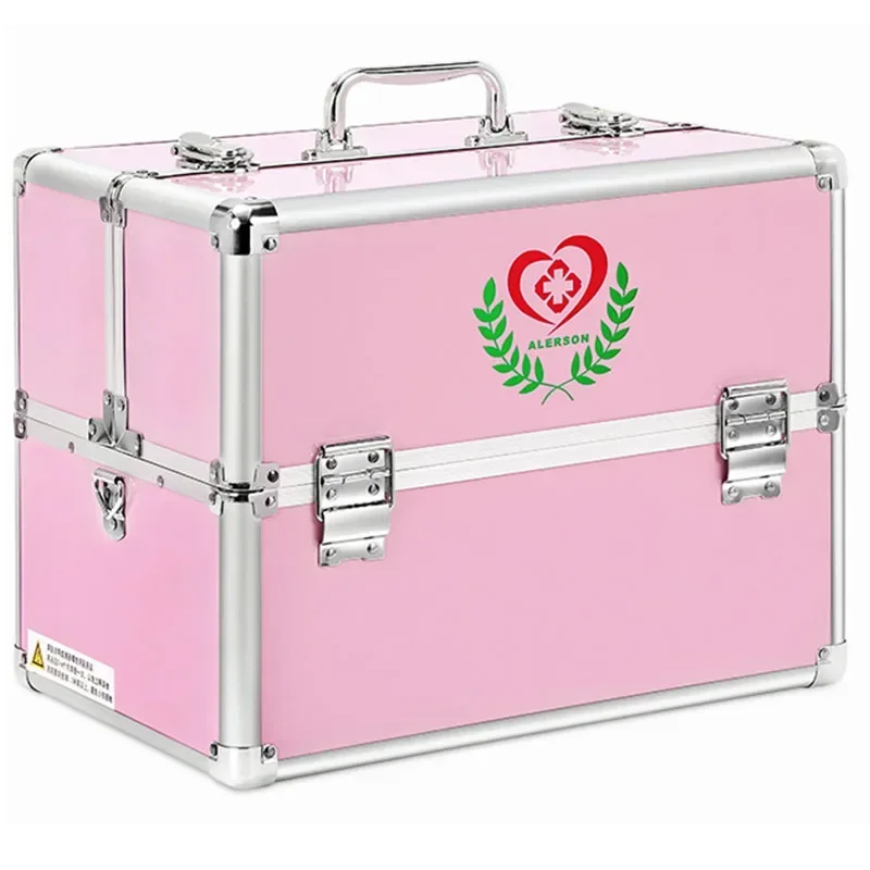 Medicine Box Office Household Standing Aluminum Alloy Medical Box First Aid Kit Storage Box Family First Aid Kit