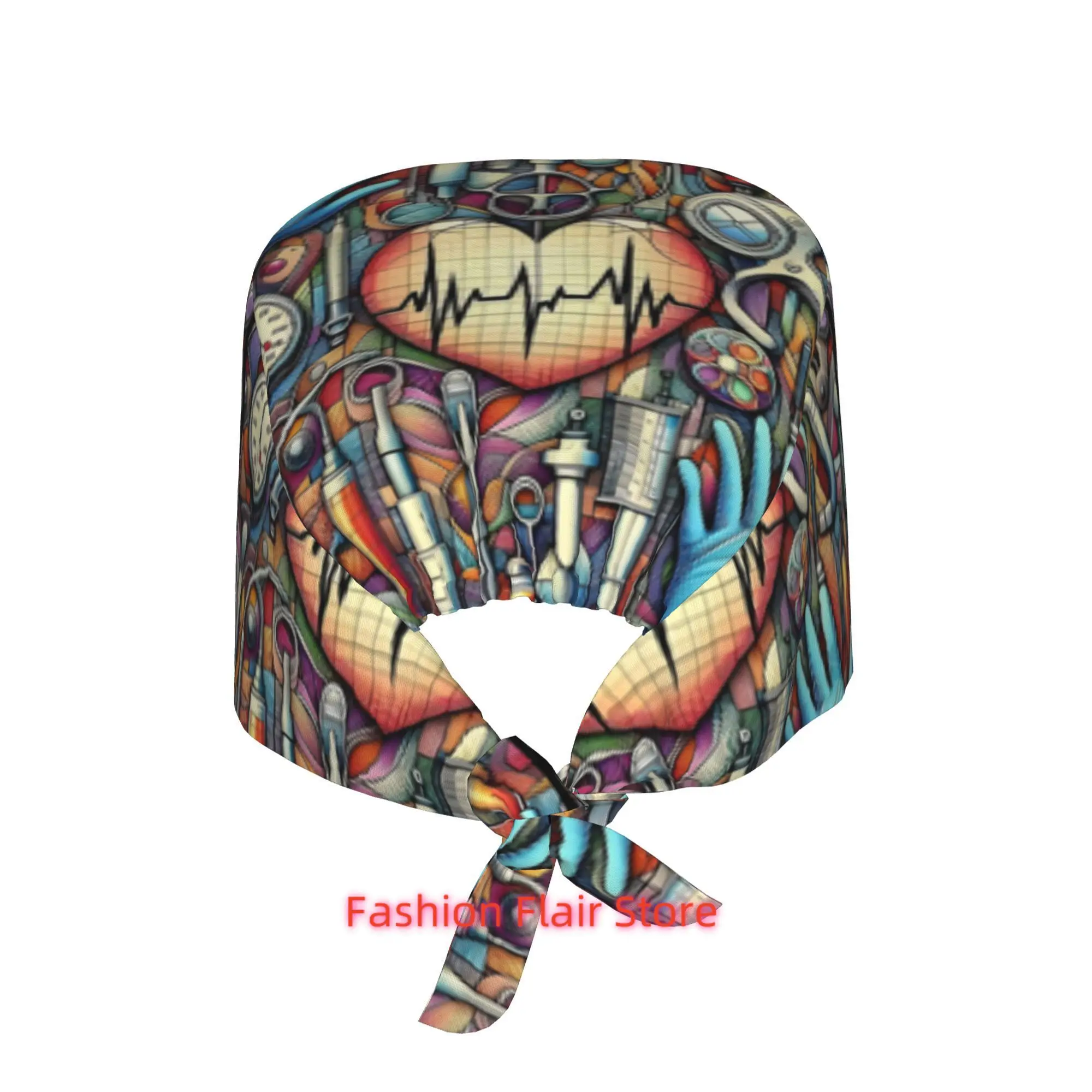 Urgical Technologit Team Punk Intrument Unisex Work Cap Lightweight Adjustable Dustproof Chef Hat for Chefs Nurses Engineers Hol
