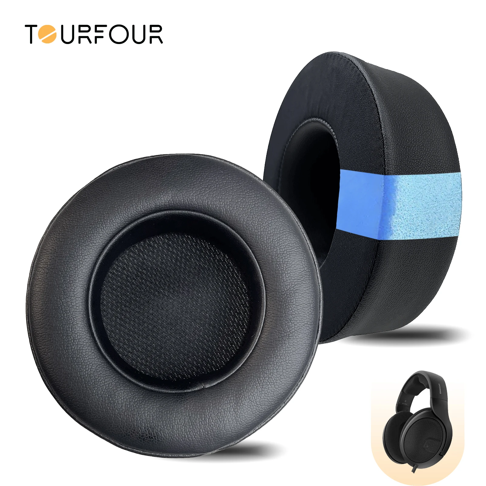 TOURFOUR Replacement Earpads for Corsair Virtuoso RGB, Virtuoso RGB Wireless SE, Virtuoso RGB Wireless XT Headphones Ear Cushion