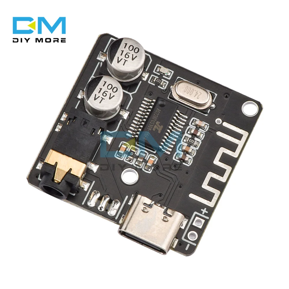 1-10pcs Mini Bluetooth Stereo Audio Receiver Board Module VHM-314 Bluetooth 5.0 MP3 Lossless Decoder Board Type-C 3.7-5V