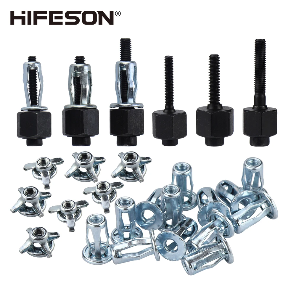 HIFESON-برشام رئيس جاك المكسرات مجموعة ، سبائك التوسع المشبك ، البتلة برشام عدة أقفال ، دليل المبرشم ، ريفنوت للجوز ، M4 ، M5 ، M6 ، M8 ، 20 قطعة